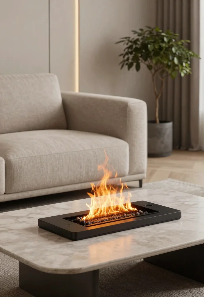 14 Fireplace Ideas to Create a Cozy Living Room Focal Point 1. Minimalist Bioethanol Fireplace 0