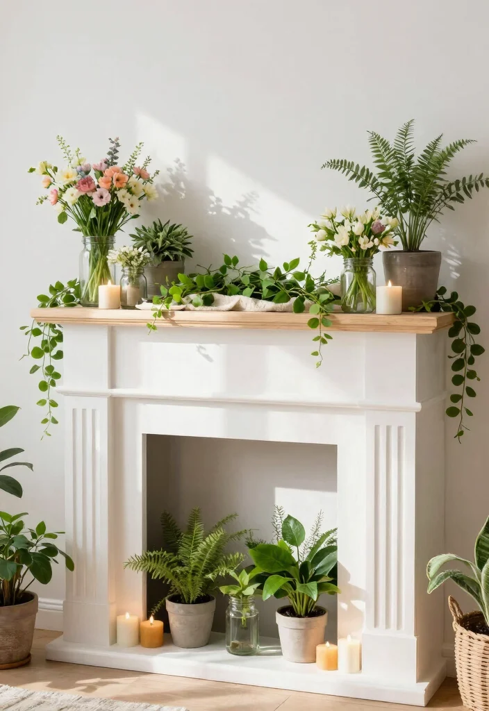 14 Fireplace Mantel Decorating Ideas for Seasonal Styling 1 14 Fireplace Mantel Decorating Ideas for Seasonal Styling 1. Natural Elements for Spring 0