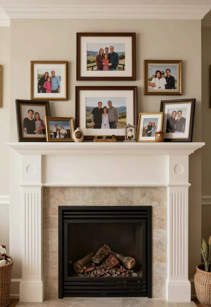 14 Fireplace Mantel Decorating Ideas for Seasonal Styling 64 14 Fireplace Mantel Decorating Ideas for Seasonal Styling 14. A Touch of Personalization 0