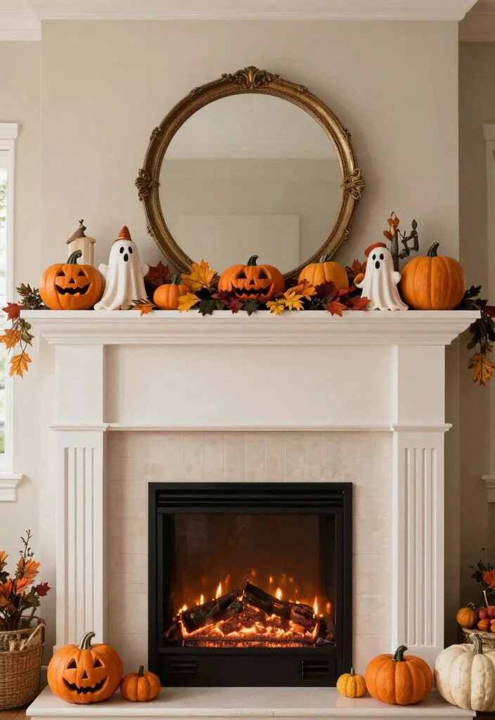 14 Fireplace Mantel Decorating Ideas for Seasonal Styling 47 14 Fireplace Mantel Decorating Ideas for Seasonal Styling 7. Themed Seasonal Displays 0
