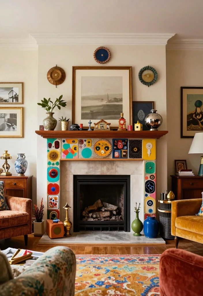 14 Fireplace Surround Ideas for a Finished Look 14. Eclectic Surround 0