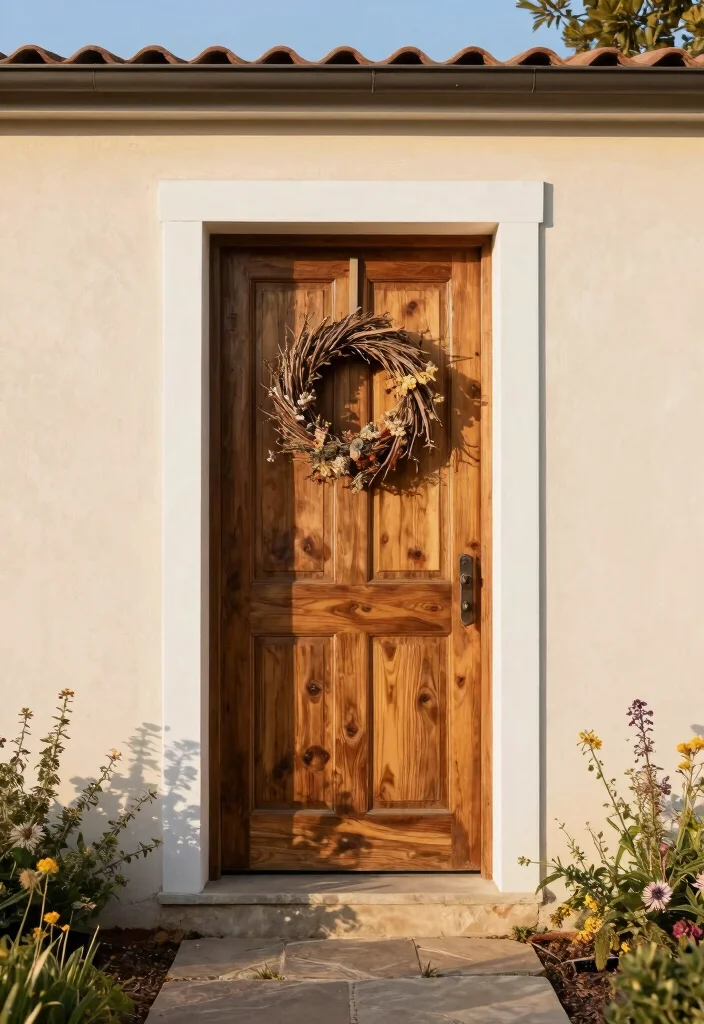 14 Front Door Entryway Ideas to Boost Curb Appeal 1 14 Front Door Entryway Ideas to Boost Curb Appeal 1. Reclaimed Wood Door 0