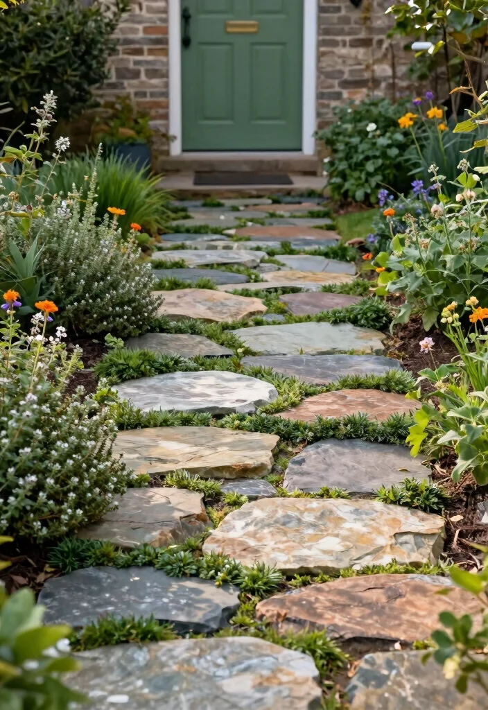 14 Front Door Entryway Ideas to Boost Curb Appeal 24 14 Front Door Entryway Ideas to Boost Curb Appeal 4. Natural Stone Pathway 0