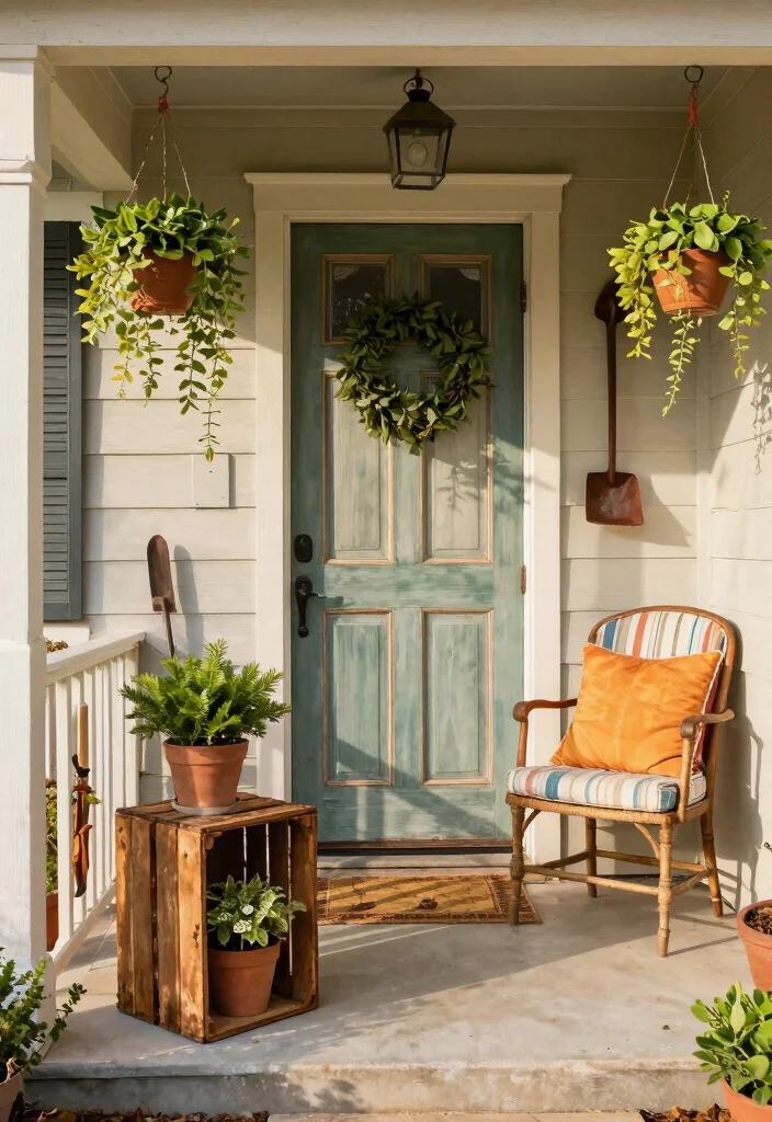 14 Front Door Entryway Ideas to Boost Curb Appeal 38 14 Front Door Entryway Ideas to Boost Curb Appeal 8. Upcycled Decor 0