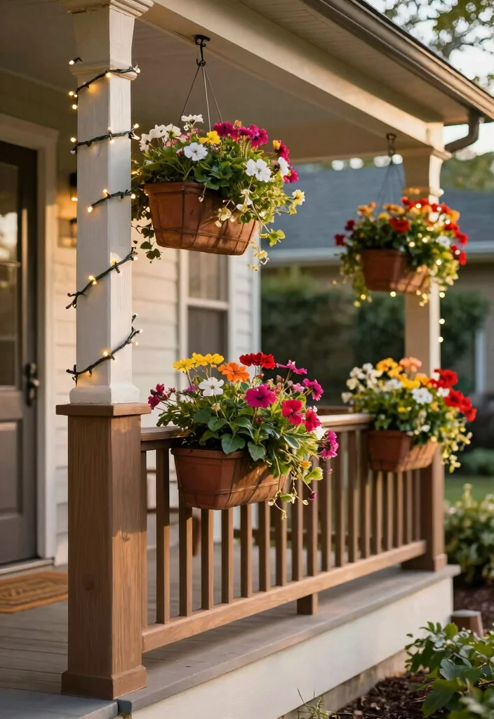 14 Front Entryway Exterior Ideas for Instant Charm 6. Beautifully Decorated Railings 0