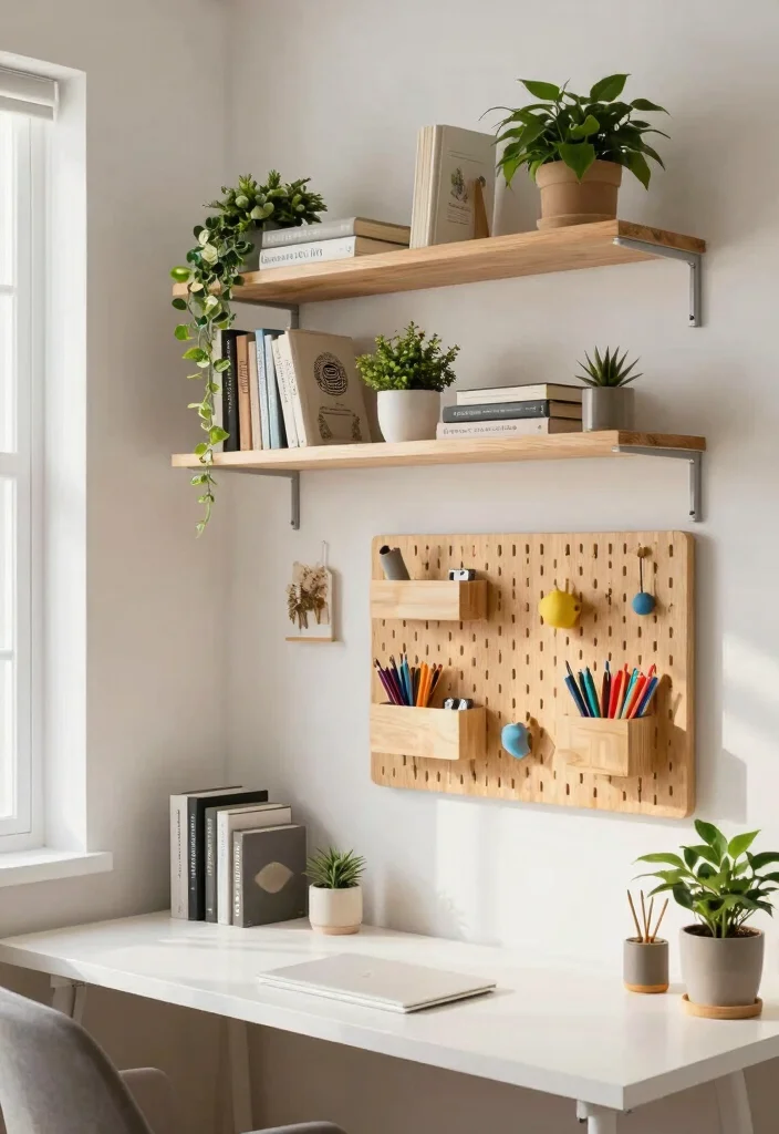 14 Home Office Ideas for Small Spaces 3. Vertical Storage Solutions 0