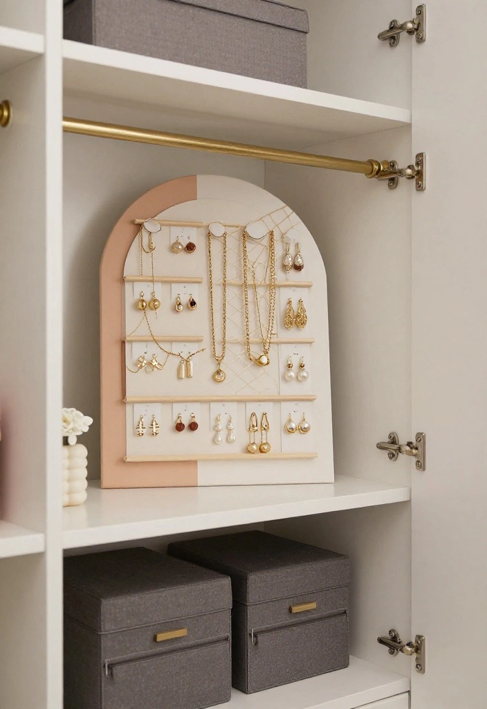 14 Ideas de Closet para Cuartos Pequeos Funcionales y Bonitos 12. Pantallas de Almacenamiento para Accesorios 0