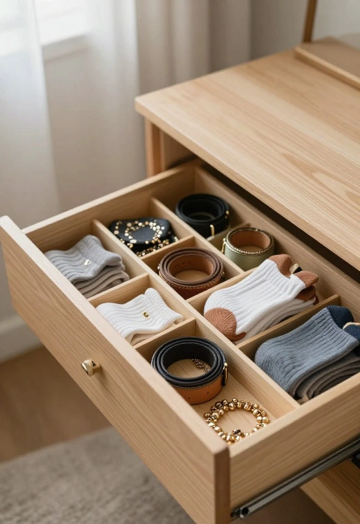 14 Ideas de Closet para Cuartos Pequeos Funcionales y Bonitos 3. Organizadores de Cajones Divisores 0