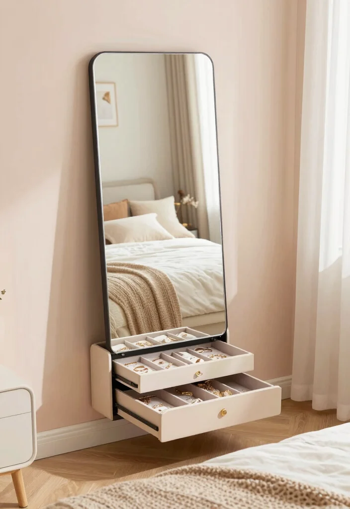 14 Ideas de Closet para Cuartos Pequeos Funcionales y Bonitos 4. Espejos de Almacenamiento 0