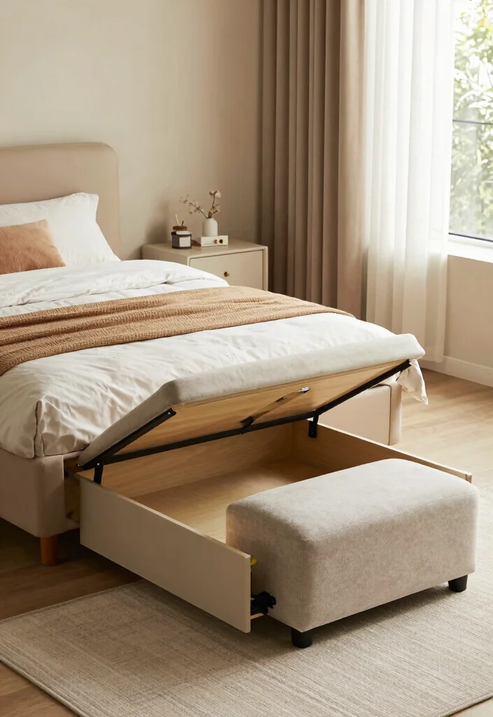 14 Ideas de Closet para Cuartos Pequeos Funcionales y Bonitos 5. Muebles con Almacenamiento Incorporado 0