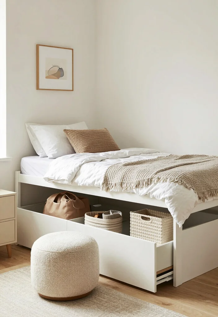 14 Ideas de Closet para Cuartos Pequeos Funcionales y Bonitos 9. Espacios de Almacenamiento Ocultos 0