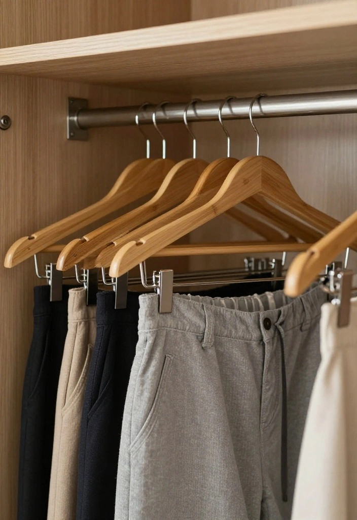 14 Master Closet Ideas for Calm and Organized Living 2. Minimalist Hanger Solutions 0 1