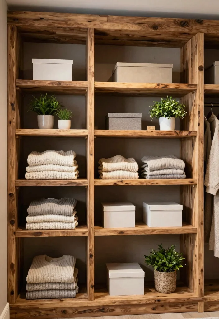 14 Master Closet Ideas for Calm and Organized Living 3. Sustainable Shelving Solutions 0 1