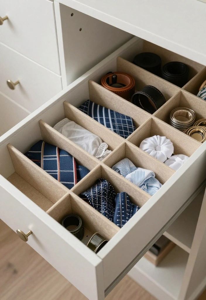 14 Master Closet Ideas for Calm and Organized Living 9. Drawer Organization Systems 0 1
