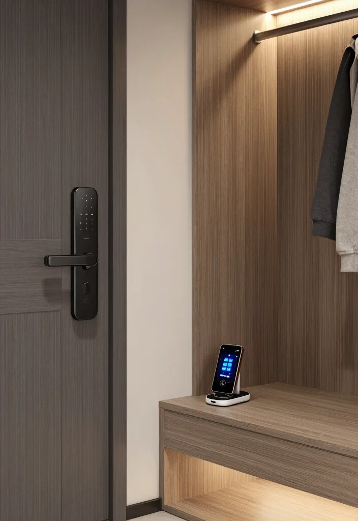 14 Mud Room Entryway Ideas That Stay Tidy 10. Smart Technology Integration 0