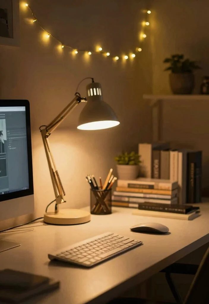14 Office Decor Ideas to Boost Focus and Motivation 11. Mood Lighting 0