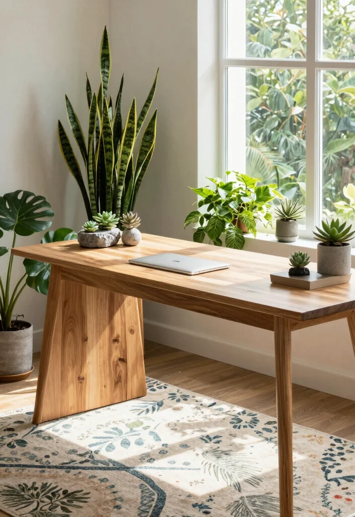 14 Office Decoration Ideas That Feel Calm 1. Embrace Natural Elements 0