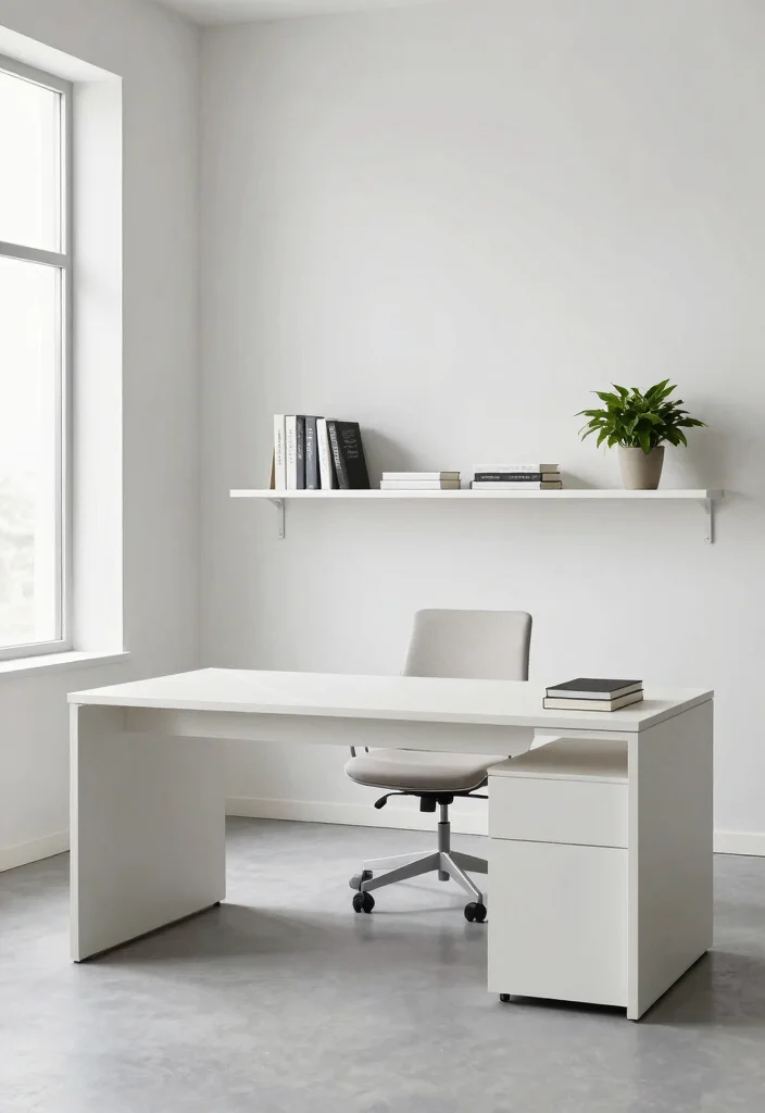 14 Office Decoration Ideas That Feel Calm 10. Opt for Minimalist Furniture 0