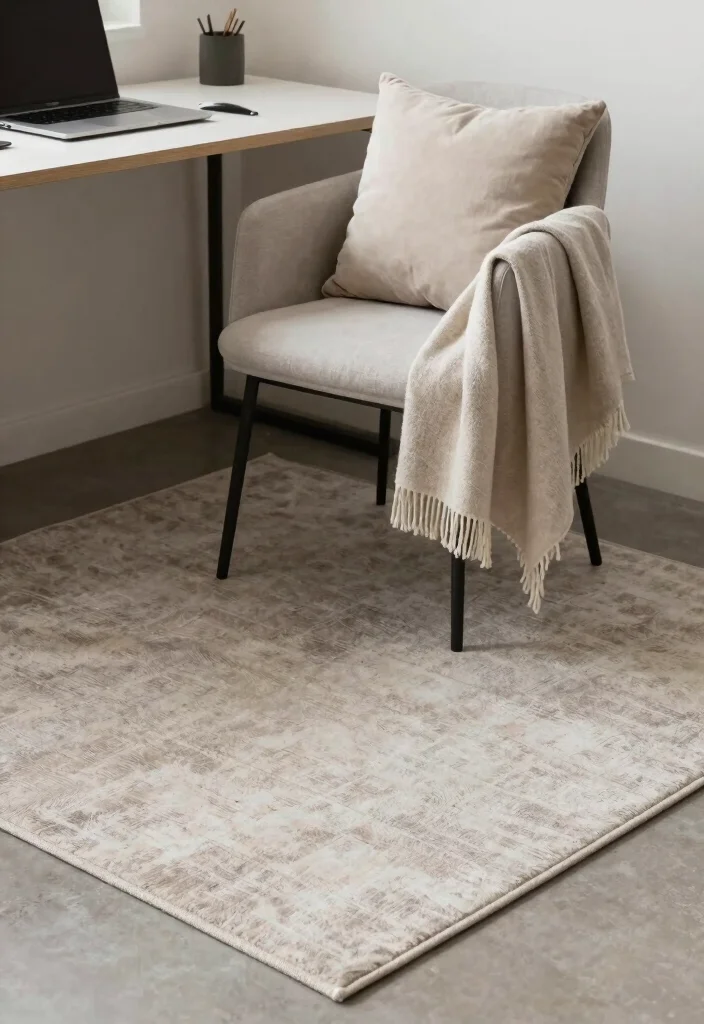 14 Office Decoration Ideas That Feel Calm 6. Choose Calming Textiles 0