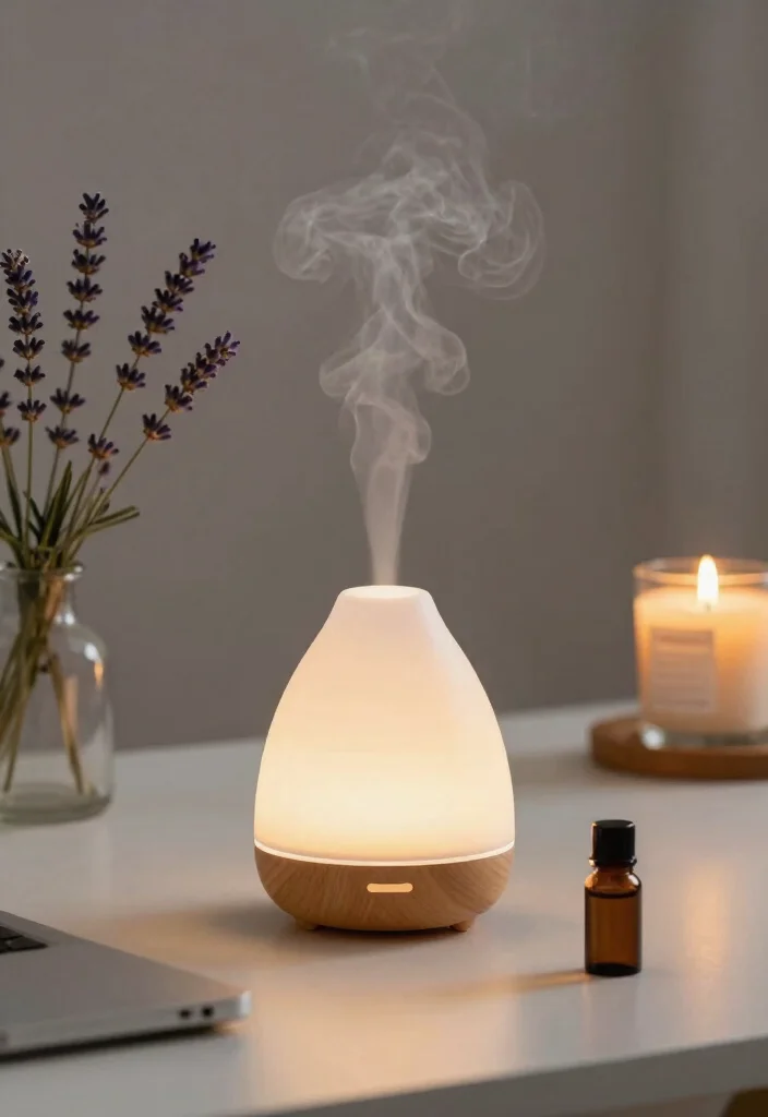 14 Office Decoration Ideas That Feel Calm 8. Add a Touch of Aromatherapy 0