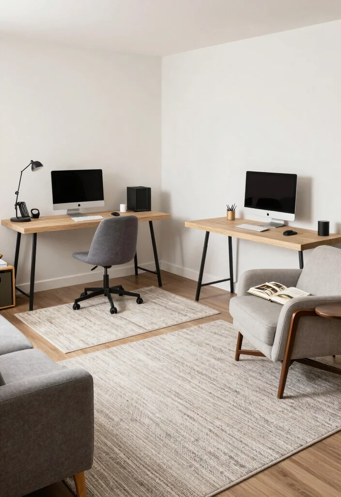 14 Office Ideas to Create a Productive Home Workspace 11. Flexible Layouts 0