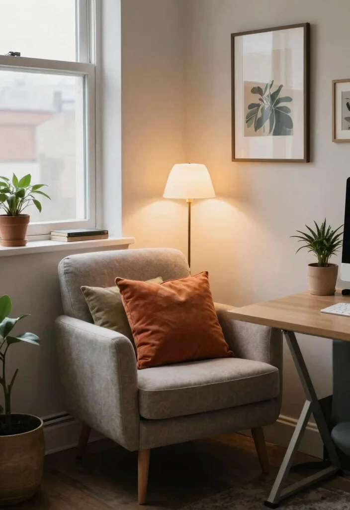 14 Office Room Ideas with Practical Layouts 26 14 Office Room Ideas with Practical Layouts 6. Cozy Nook Inspiration 0