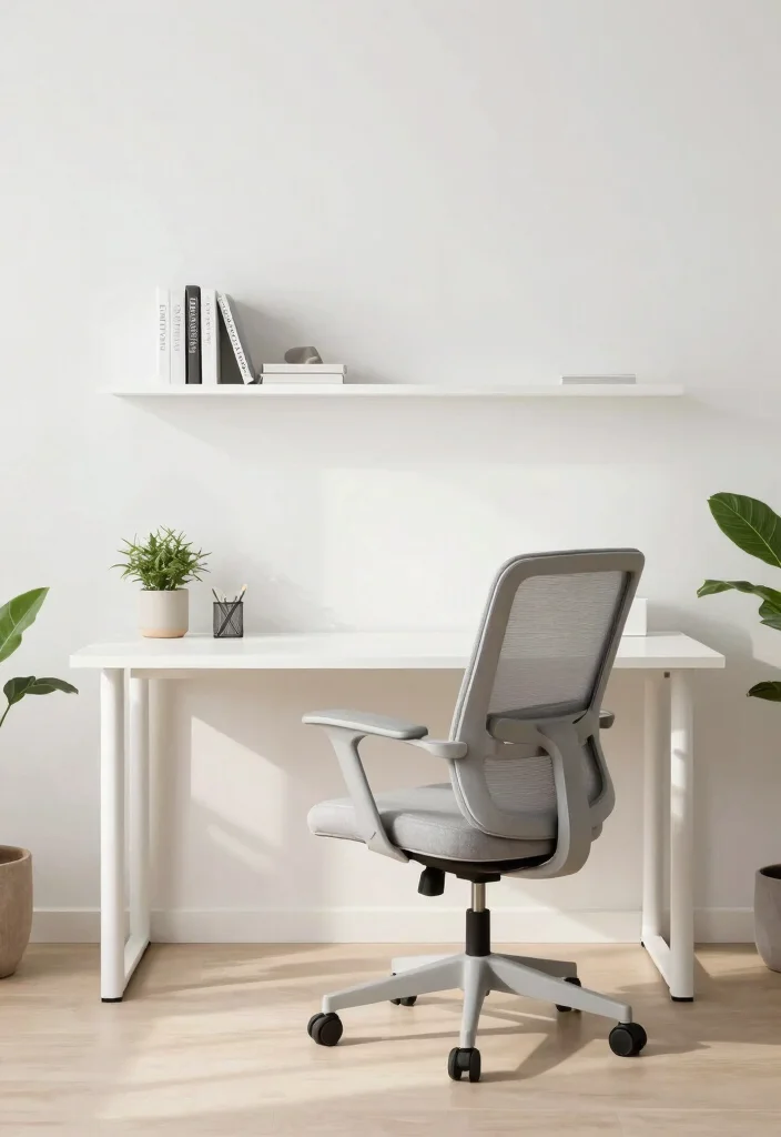 14 Office Setup Ideas Layout for Better Workflow 1. Minimalist Marvel 0