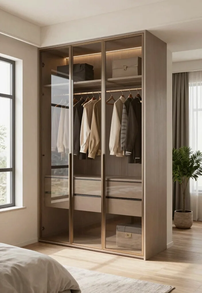 14 Open Closet Ideas for Modern and Airy Bedrooms 28 14 Open Closet Ideas for Modern and Airy Bedrooms 8. Elegant Glass Doors 0