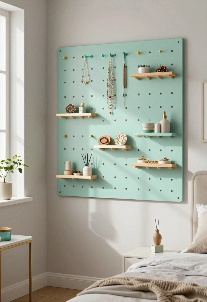 14 Open Closet Ideas for Modern and Airy Bedrooms 29 14 Open Closet Ideas for Modern and Airy Bedrooms 9. Pegboard Storage Solutions 0