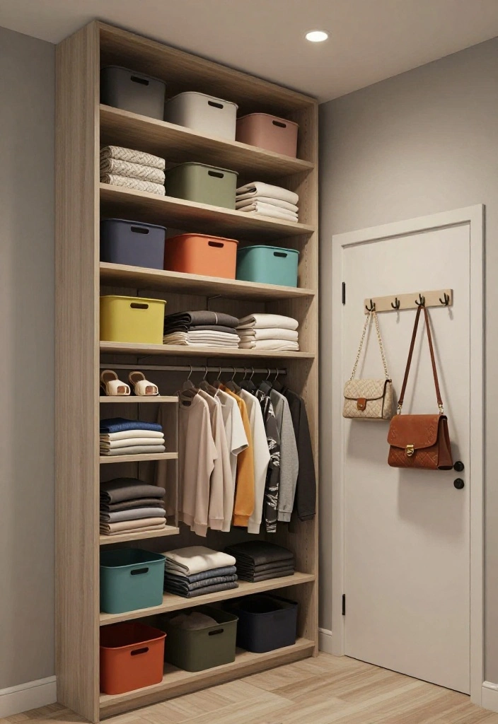 14 Small Walkin Closet Ideas for Tight and Narrow Layouts 1. Use Vertical Space Wisely 0
