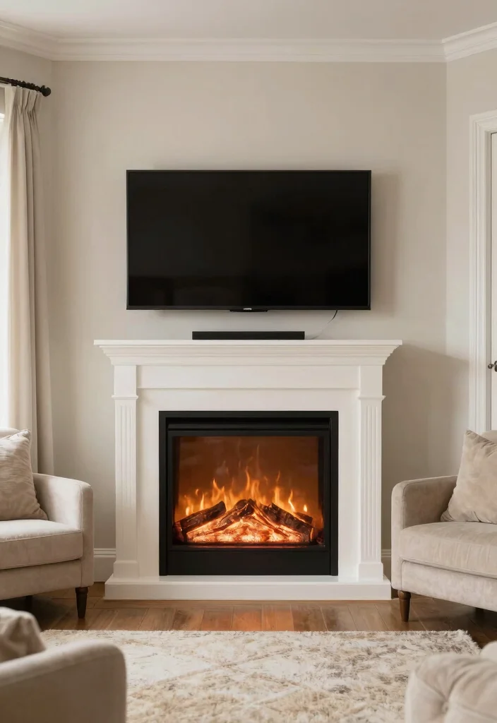 14 TV Fireplace Wall Ideas for Media Focused Rooms 7. Corner Fireplace and TV Setup 0