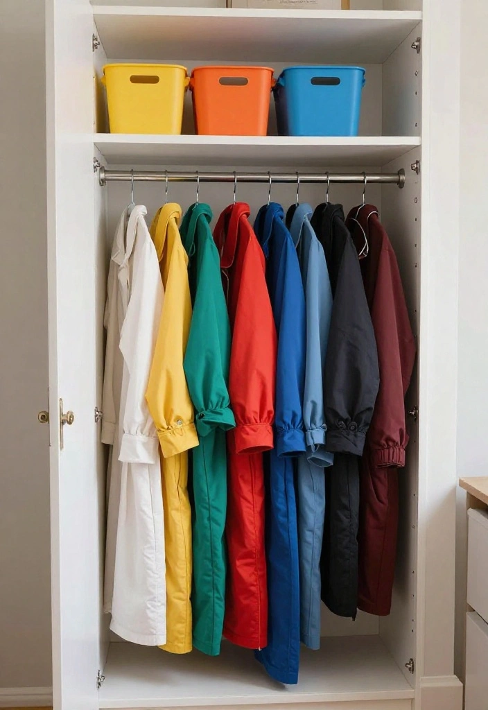 14 Walk-in Closet Ideas That Feel Clean and Boutique Style 52 14 Walk in Closet Ideas That Feel Clean and Boutique Style 12. Color coded Organization 0 1