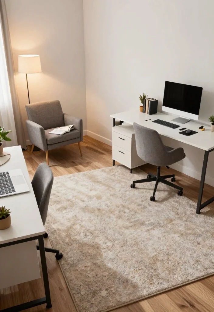 16 Home Office Ideas for Comfortable Everyday Work 12. Home Office Zoning 0