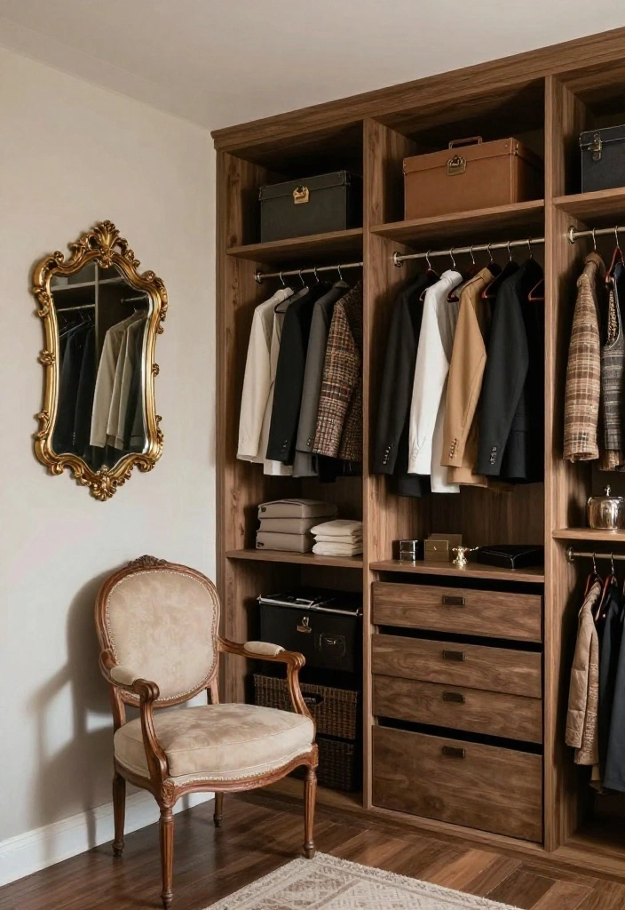 16 Master Walk In Closet Ideas with Luxury Layouts 11. Antique Accents 0 1