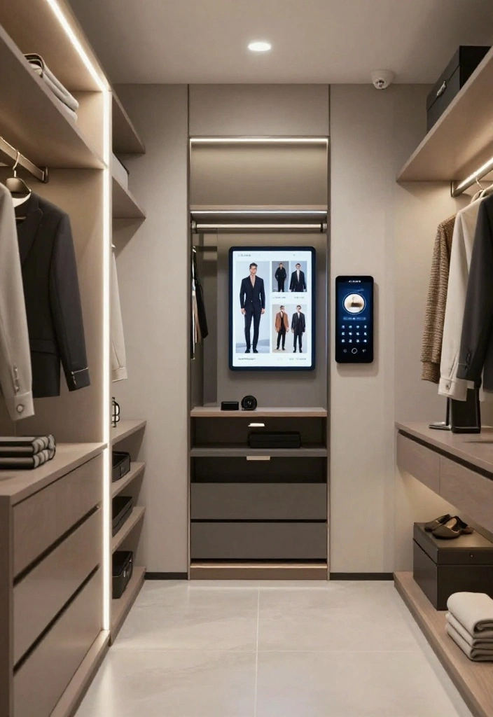 16 Master Walk In Closet Ideas with Luxury Layouts 13. Smart Tech Integration 0 1