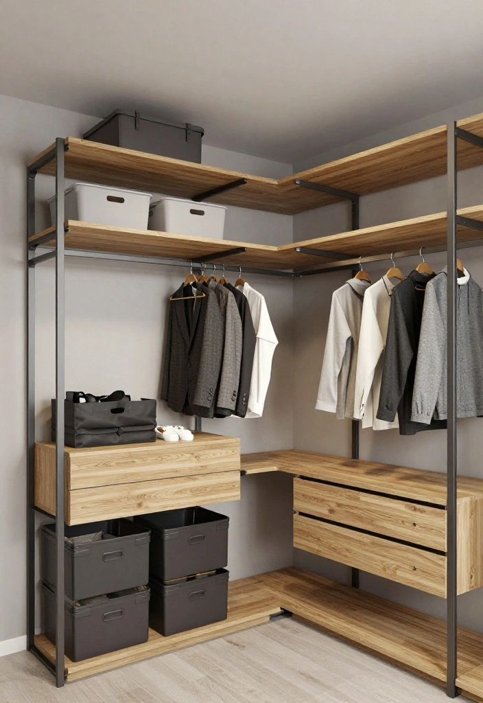 16 Master Walk In Closet Ideas with Luxury Layouts 2. Modular Shelving Solutions 0 1