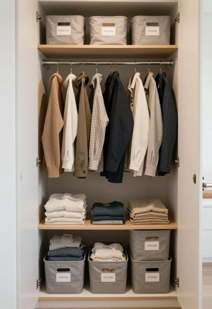 16 Small Walk In Closet Ideas That Maximize Every Inch 61 16 Small Walk In Closet Ideas That Maximize Every Inch 13. Seasonal Wardrobe Rotation 0